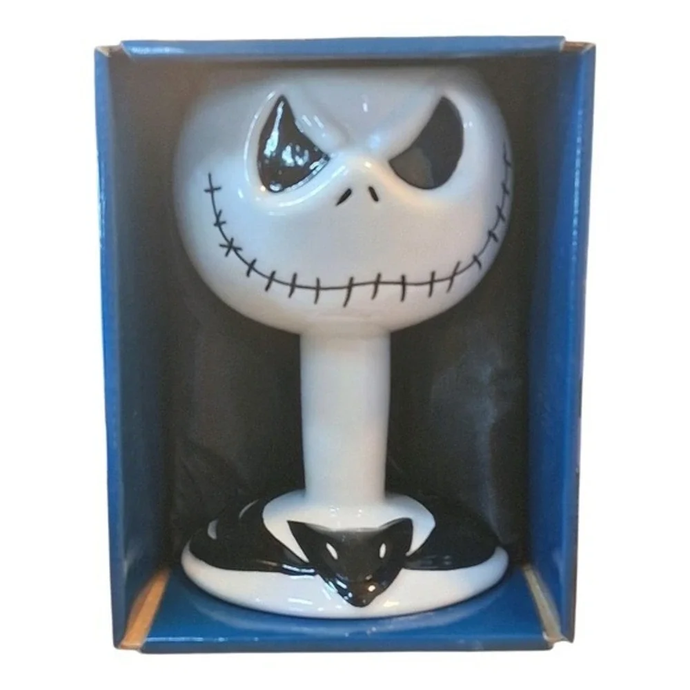 Rare Tim Burton Nightmare Before Christmas Jack Skellington Ceramic Goblet‎